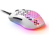 SteelSeries herní myš Aerox 3 (2022 Edition), optická, RGB LED světlo, sněhová, drátová