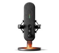SteelSeries Microphone USB Alias pour PC - Capsule 3X Plus Grande pour Jouer, Streamer et podcaster - Logiciel Audio Sonar pour Streamers - Réduction du Bruit par IA - Support Amortisseur