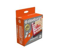 SteelSeries PrismCaps - Touches Double Shot Style Pudding - Thermoplastique PBT Durable - Compatible avec la Plupart des claviers mécaniques - Supports MX - Noir (Disposition Allemand), Blanc