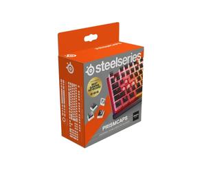 SteelSeries PrismCaps - Touches Double Shot Style Pudding - Thermoplastique PBT Durable - Compatible avec la Plupart des claviers mécaniques - Supports MX - Noir (Disposition Allemand)