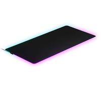 SteelSeries QcK Prism 3XL - Tapis de souris de jeu en tissu - Éclairage RVB 2 zones - Éclairage événementiel en temps réel - Optimisé pour les capteurs de jeu - Taille 3XL (1220mm x 590mm x 2mm)