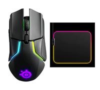 SteelSeries Rival 650 - Souris de Jeu Quantum Wireless - Distance de soulèvement Personnalisable & QcK Prism Cloth - Tapis de Souris de Jeu en Tissu - Éclairage RVB 2 Zones - Taille M