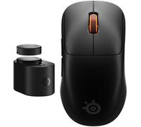 SteelSeries Sensei Pro Wireless Symmetrische Gaming-Maus - Schwarz | Ultra-Wideband-Wireless/UWB, echtes 8K-Polling (9K-Overpolling), 53 g Ultraleicht, 2 Akkus, 42K DPI, optische Schalter