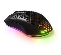 steelseries SteelSeries Aerox 3 Souris de jeu sans fil, ultra légère 66 g, Bluetooth 2,4 GHz Quantum 2.0 sans fil, plus de 200 heures de batterie, RVB, non vendue au Japon, noire (renouvelée)