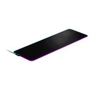 SteelSeries Tapis de souris de jeu en tissu QcK Prism - Éclairage RGB à 2 zones - Éclairage d'événements en temps réel - Optimisé pour les capteurs de jeu - Taille XL (900 x 300 x 2 mm) - Noir + RGB