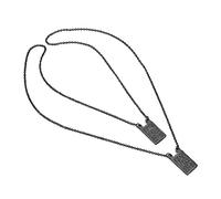 Steeltime Scapulaire en acier inoxydable plaqué or 18 carats Vierge Marie Guadalupe/Saint Benoît, Acier inoxydable