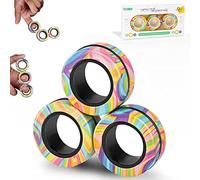 Steemjoey Anneaux Magnétiques Fidget Toy, Anneaux de Jouet des Aimants Agités pour Adultes pour La Thérapie de Secours Anxiété, Fidget Pack Super Cadeau pour Adultes Adolescents Enfants