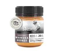 Steens Miel de Manuka - MGO 830+ - 100% certifié Miel Manuka cru pur UMF 20+ - Mis en pot et scellé en Nouvelle-Zélande - Manuka Honey 225 g