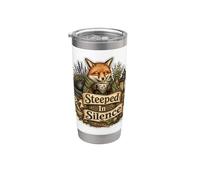 Steeped In Silence fox teacup herbs Gobelet isotherme en acier inoxydable double paroi