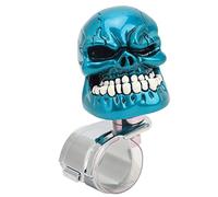 Steering Wheel Spinner Knob | Suicide Handle for Cars/Trucks/Tractors | Skull Design with Secure Grip | Easy Install & Universal Fit (Blue)