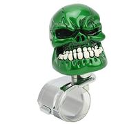 Steering Wheel Spinner Knob | Suicide Handle for Cars/Trucks/Tractors | Skull Design with Secure Grip | Easy Install & Universal Fit (Green)