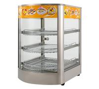 Steeviuzj Chauffe-plats commercial, 800 W, 3 niveaux, vitrine de maintien | Vitrine chauffante 220 V jusqu'à 30-85 °C, comptoir chaud pour cantines, boulangeries, cafés, stands de repas