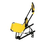 Steeviuzj Fauteuil d'escalier à levage manuel, pliable avec 4 roues, chaise d'évacuation d'urgence avec appui-tête réglable et ceintures de sécurité, capacité de charge de 158 kg