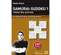 Stefan Heine Samurai-Sudoku 1 mittel bis extrem: 5er-Sudokus für Kenner (Poche)