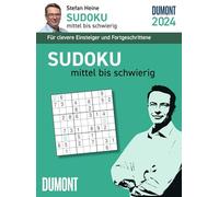 Stefan Heine Sudoku 2024 Calendrier à détacher journalier moyen à difficile 11,8 x 15,9 cm Calendrier énigmes