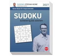 Stefan Heine Sudoku schwierig bis extrem Tagesabreißkalender 2027: Knifflige Zahlenrätsel für Geübte mit Lösung. Tischkalender mit Denksport für jeden Tag. Schwere Sudoku für Profis mit Anspruch