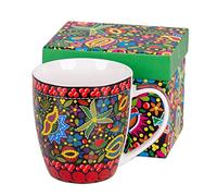 Stefania Mug dans une boîte de 460 ml en porcelaine avec motifs d'art populaire polonais - Décoration de cuisine et de table, beau souvenir de Pologne (porcelaine, Cracovie)