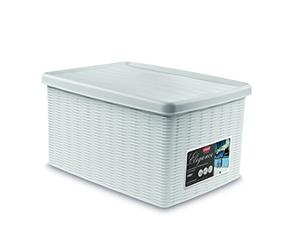 Stefanplast 2075895 Elegance Boîte de Rangement Blanc Plastique 29 x 39 x 21 cm