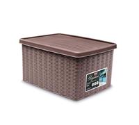Stefanplast 2075896 Elegance Boîte de Rangement Gris Tourterelle Plastique 29 x 39 x 21 cm