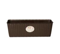 Stefanplast 2076012 Natural Jardinière avec Système d'Auto-Arrosage Moka 30 x 13 x 11 cm