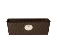 Stefanplast 2076026 Natural Jardinière avec Système d'Auto-Arrosage Moka 50 x 18 x 16 cm