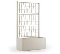 Bac a fleur Ethica rectangulaire 80 cm avec treillis craie