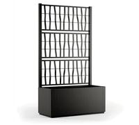 Bac A Fleur Ethica Rectangulaire 80 Cm Avec Treillis Graphite