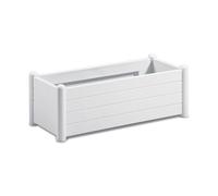 Stefanplast Bac A Fleurs Rectangulaire - Finition En Bois - 100x43xh35cm - 80l - Blanc Blanc