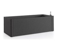 STEFANPLAST Bac a fleurs rectangulaire Natural Delux - 100x43xH33cm - 90 + 6,5L dans la reserve - Anthracite Anthracite G