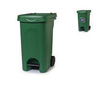 Stefanplast Bidon Plastique Avec Pédale Et Roues Urban Eco 60Lt Vert