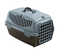 Stefanplast Box De Transport Gulliver 1 Bleu/Marron, 48x32x31cm pour Chien