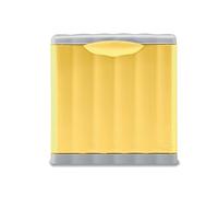 Stefanplast Ecospace Boîte de rangement rectangulaire, plastique, 20 litres, jaune/gris
