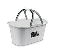 Stefanplast Elegance 3863300 Panier, Plastique, Blanc, 38 x 58 x 28 cm