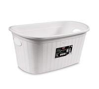 Stefanplast Elegance 3863300 Panier, Plastique, Blanc, 38 x 58 x 28 cm