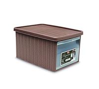 Stefanplast Elegance Boîte avec Ouverture, Plastique, Taupe