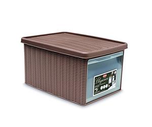 Stefanplast Elegance Boîte avec Ouverture, Plastique, Taupe