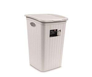 Stefanplast Elegance Panier à Linge, Plastique, Blanc