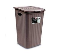 Stefanplast, Elegance Panier à linge sale en faux rotin pour salle de bain, 50 L, couleur Taupe