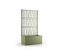 Stefanplast Jardinière ethhique rectangulaire 80 cm avec épaulière vert olive