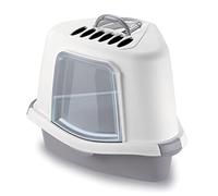 Stefanplast - Maison de Toilette Corner, 54 x 40 x 40 cm cm, Hauteur 40 cm, Gris Pierre, pour Chat.