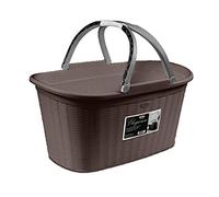 Stefanplast Panier à linge avec poignées modèle Elegance effet rotin 35 L (wengé)
