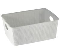 Stefanplast Panier Élégance Effet rotin 25x19x10 Blanc