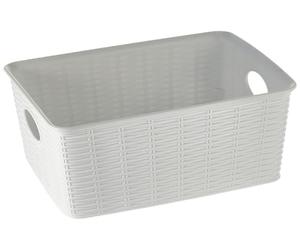STEFANPLAST Panier Elegance ROTIN Blanc 25X19X10CM