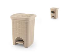 Stefanplast Pattumiera Elegance Osier Synthétique 6 L Cipria 21x21x28 h