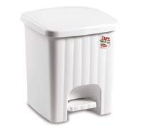 Stefanplast Pedalina Poubelle carrée Blanc 4,5 l