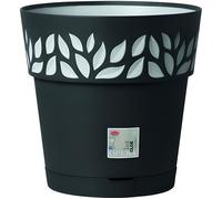 STEFANPLAST Pot de fleurs Cloe - 30 x H29 cm - Gris graphite et gris clair