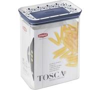 Stefanplast Pot rectangulaire hermétique Ligne Tosca, Palace, pour Aliments, Blanc, 2,2 l, 10 x 15,5 x 19,5 h cm, résine, 2,2 l