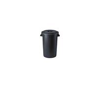 Stefanplast Poubelle avec Couvercle en Plastique Noire 70 l Noir