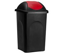 Stefanplast Poubelle de cuisine en plastique avec couvercle basculant 60 litres - Sélection de couleurs