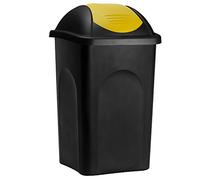 Stefanplast Poubelle de cuisine en plastique avec couvercle basculant 60 litres - Sélection de couleurs